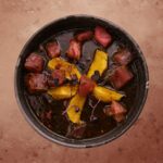 Севиче из тунца с апельсином и манго